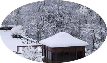 hot tub in winter